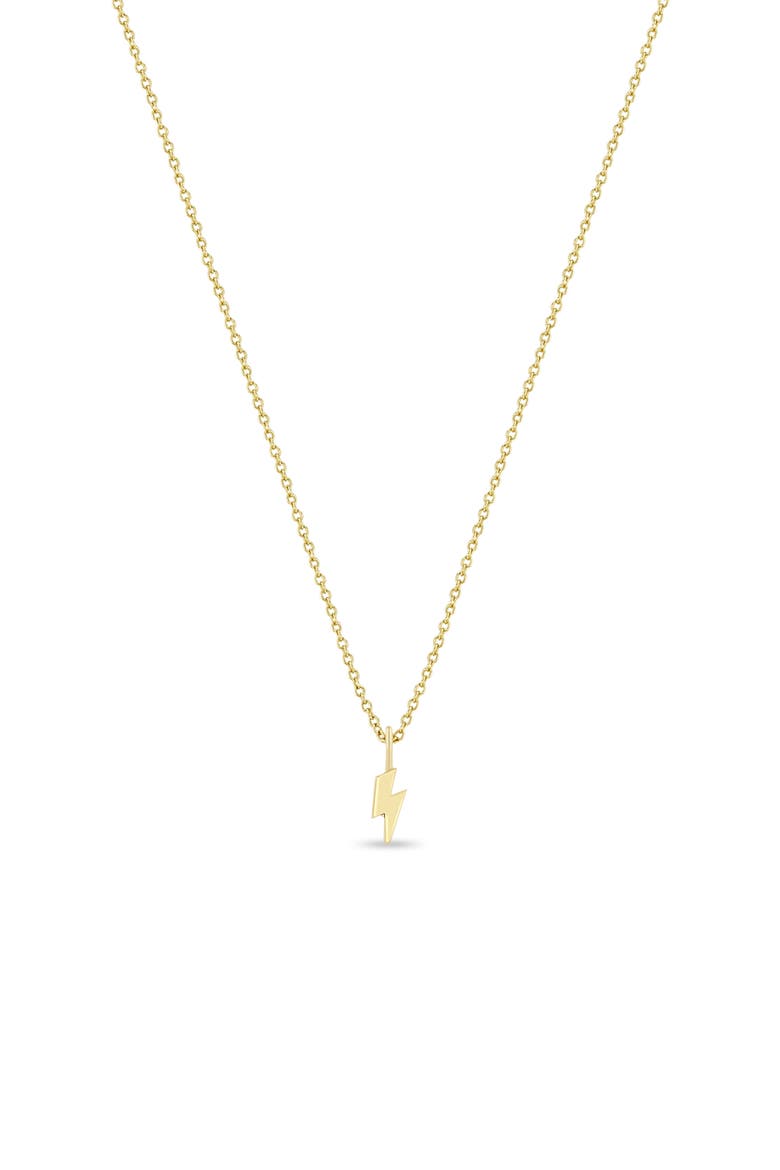 Vertical Lightning Bolt Charm, Alternate, color, YELLOW GOLD