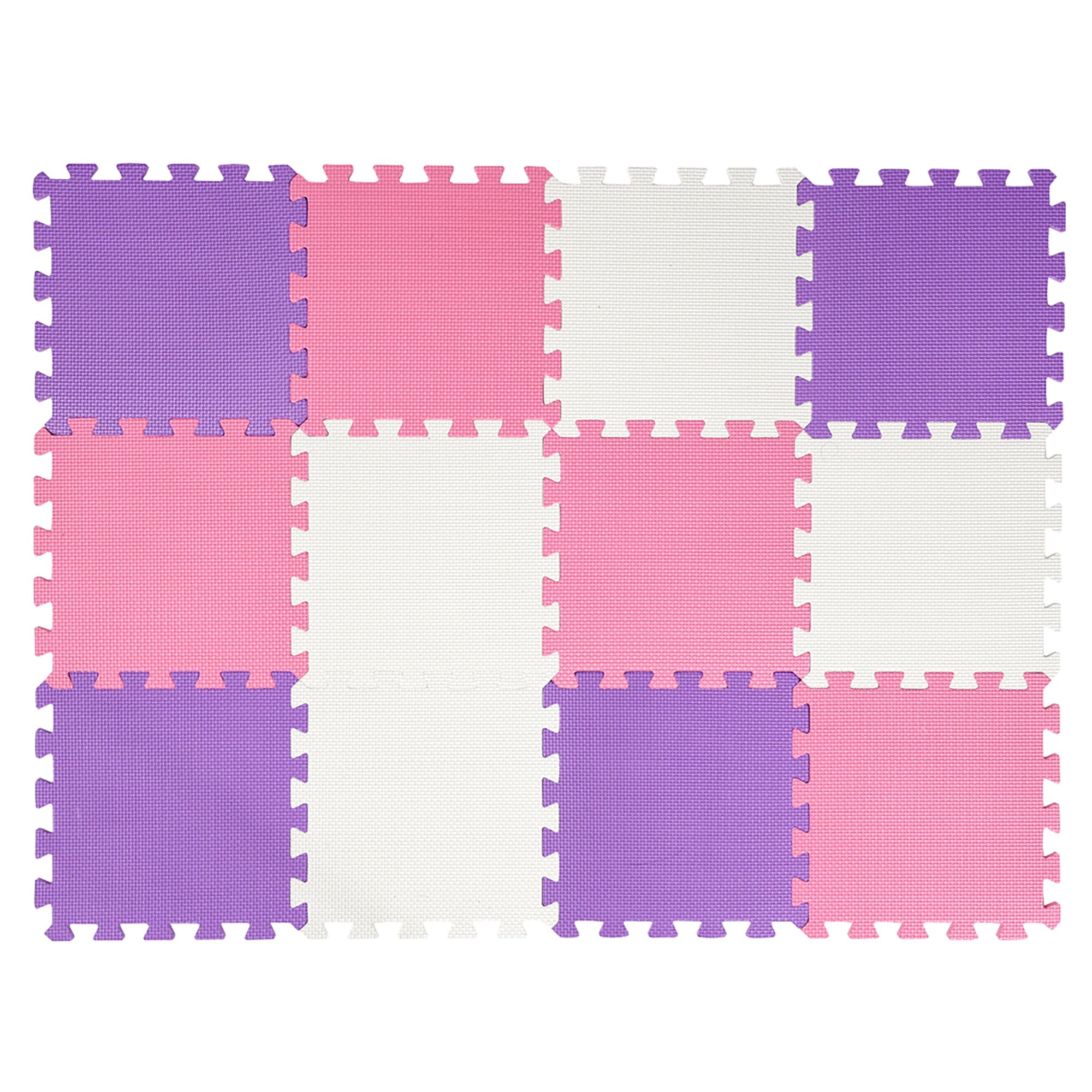 Easy Playhouse 12 Soft Foam Floor Tiles, Interlocking Mat in Multicolored 