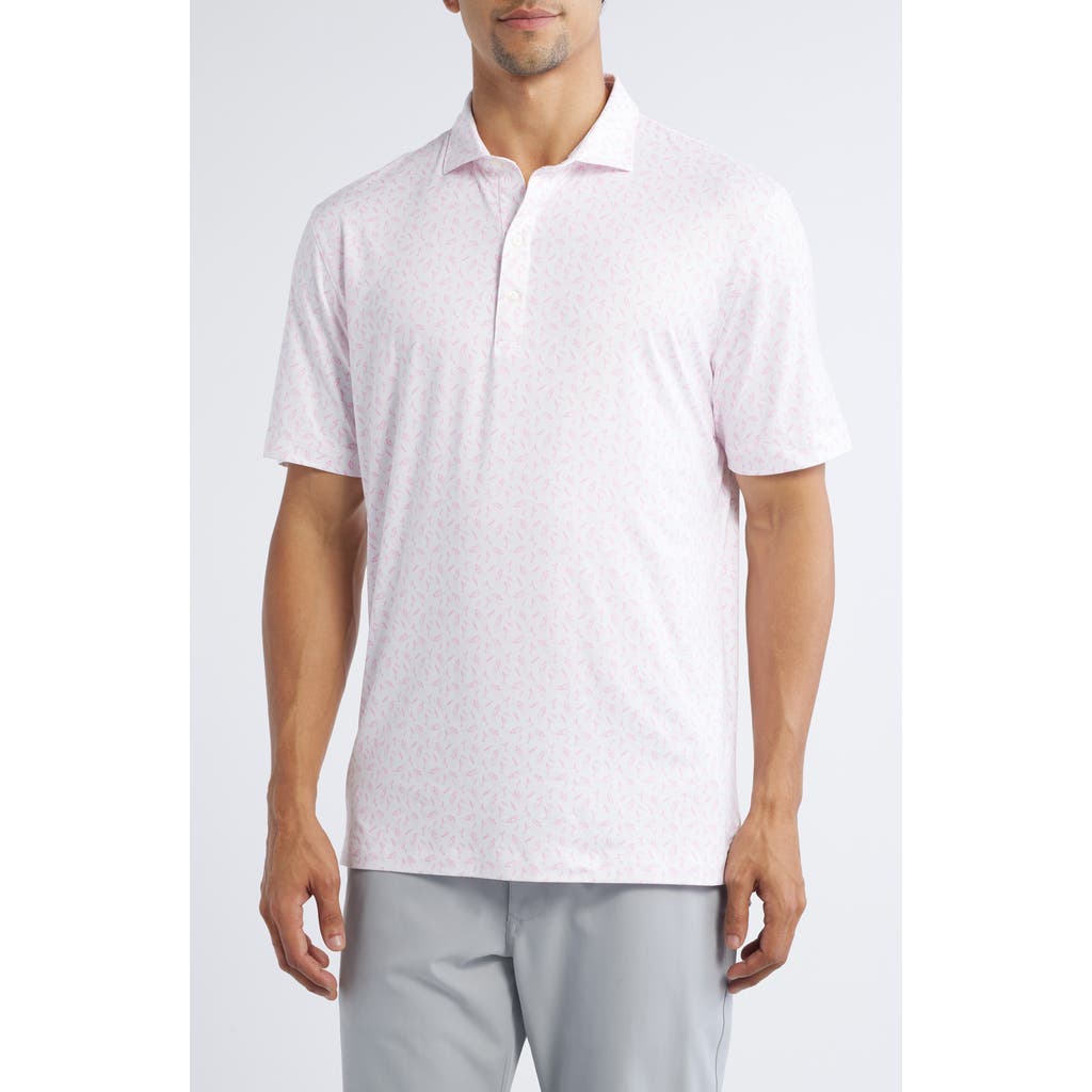 Johnnie-o Tini Libations Print Prep-formance Golf Polo In Porto Pink