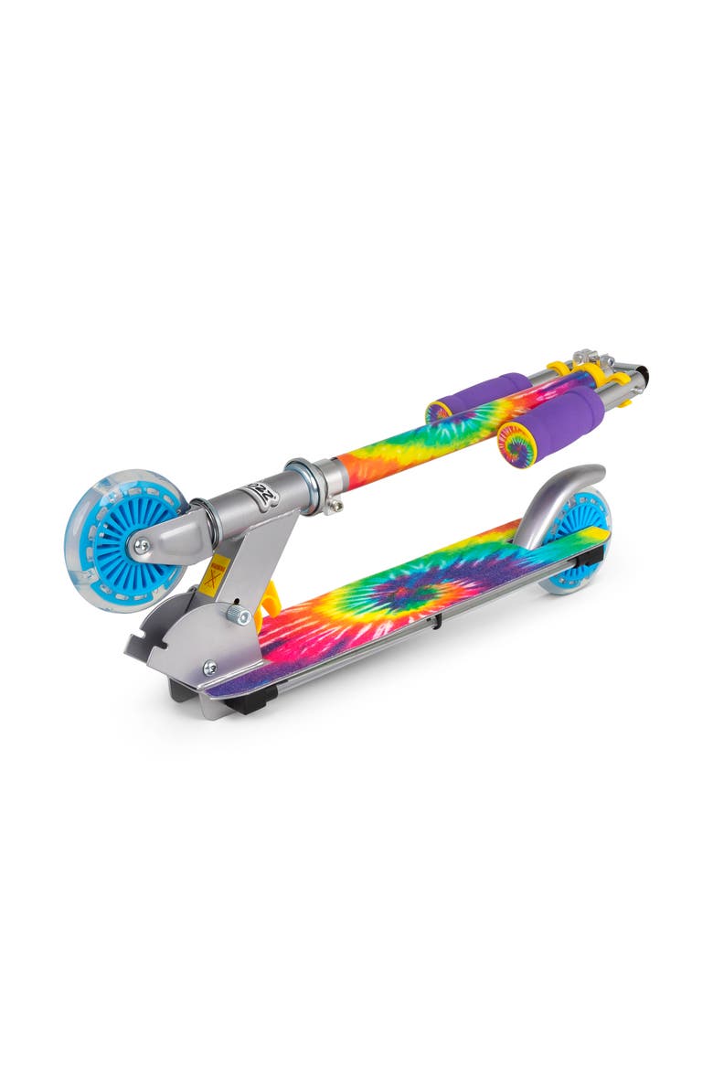 Flashing Adjustable Scooter Tie Dye Lightup Wheels, Alternate, color, Multicolored