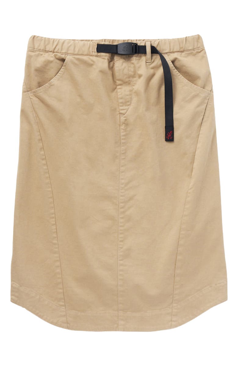 Gramicci Lili Woven Midi Skirt, Alternate, color, Chino