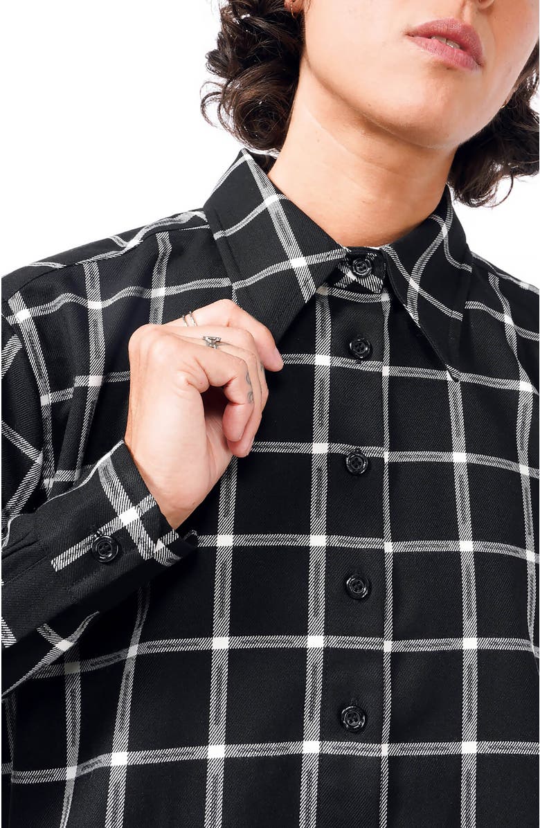 WILDFANG The Essential Flannel Long Sleeve Cropped Button Up, Alternate, color, 