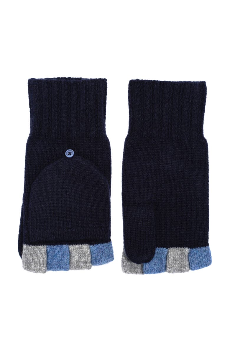 Echo Colorblock Pop-Top Mitten, Alternate, color, Navy