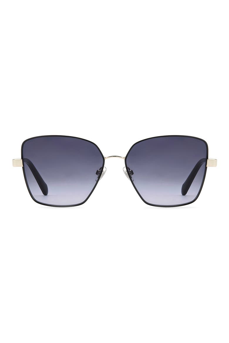 57mm Gradient Square Sunglasses, Main, color, LIGHT GOLD/ DARK GREY SF