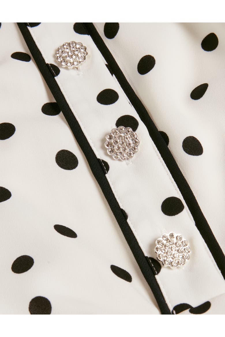 Ruth Polka Dot Mini Dress, Alternate, color, Ivorymidnight