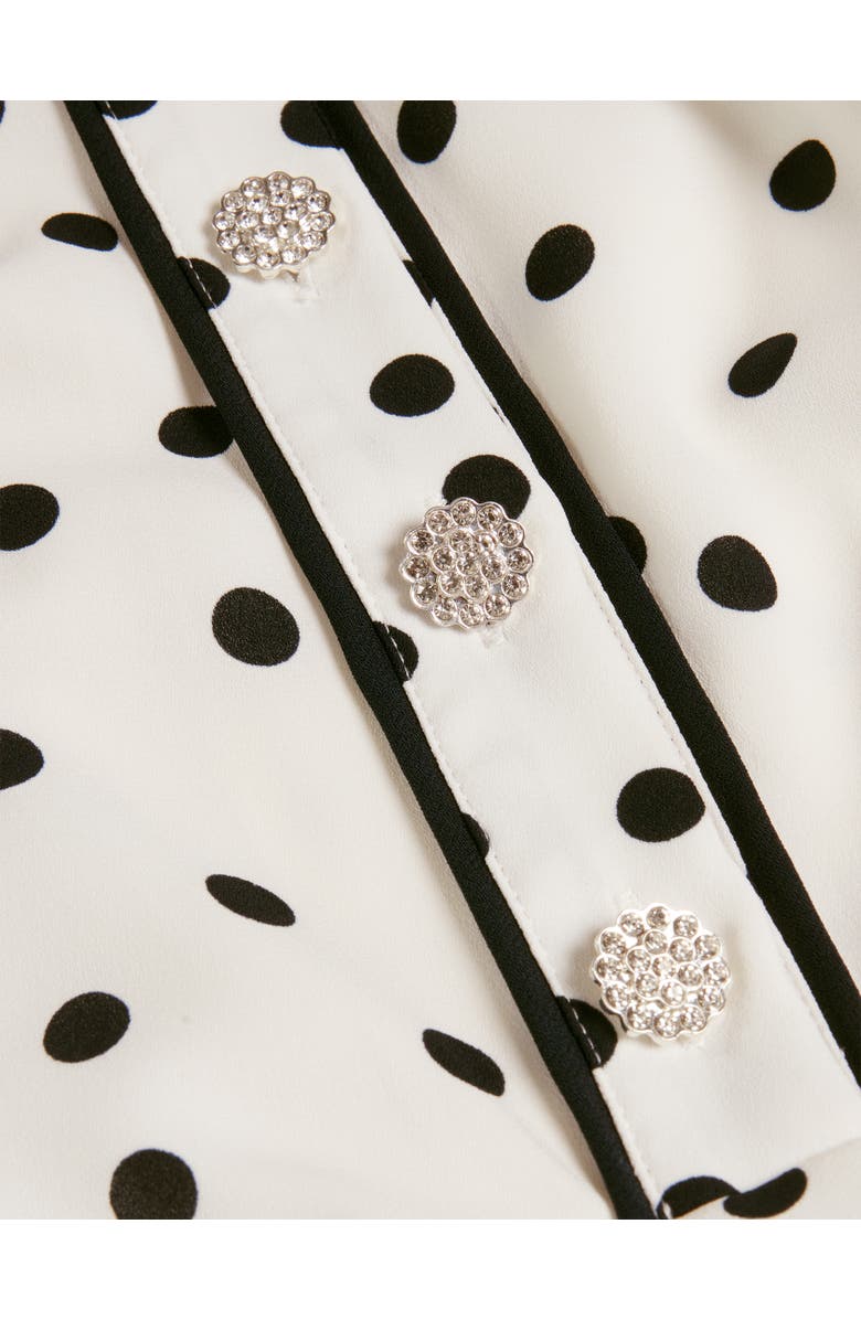 HOBBS LONDON Ruth Polka Dot Mini Dress, Alternate, color, Ivorymidnight