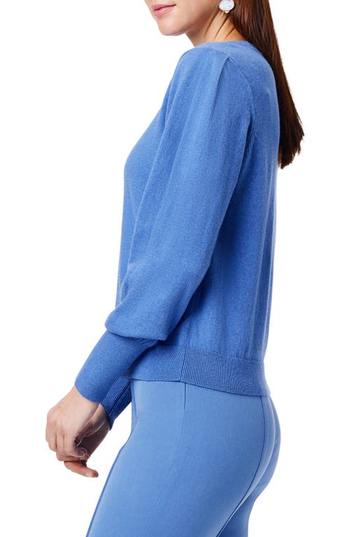 Nic + Zoe Nic+zoe Puff Shoulder Sweater In Blue