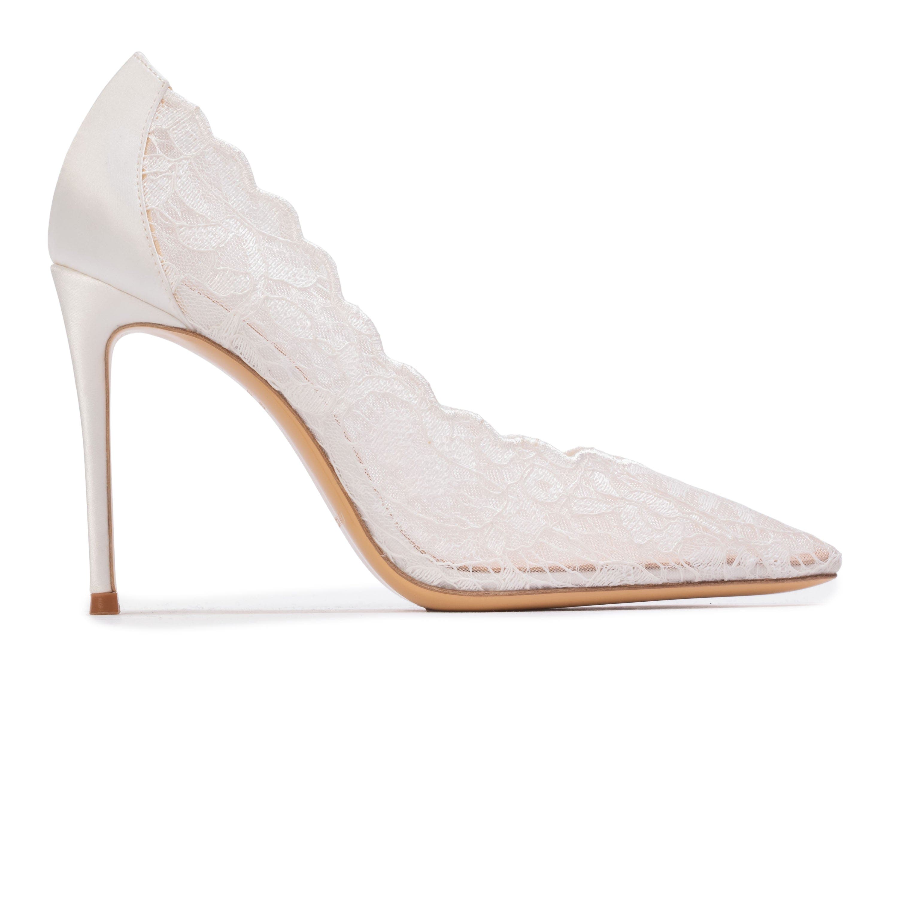 Zea 100 Pump, Main, color, White Scalloped Paisley Lace