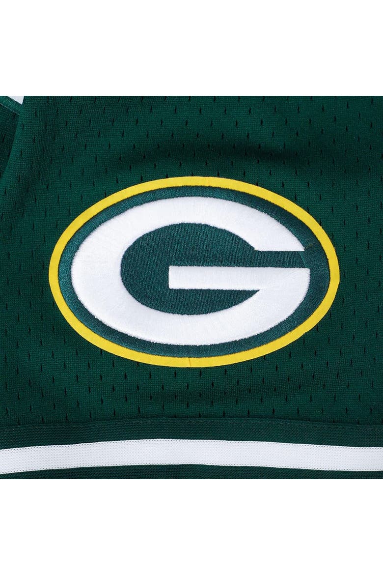 Men's Pro Standard Jordan Love Green Green Bay Packers Player Name & Number Mesh Button-Up Baseball Shirt, Alternate, color, Green