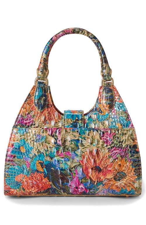 Brahmin Adrian Croc Embossed Leather Shoulder Bag