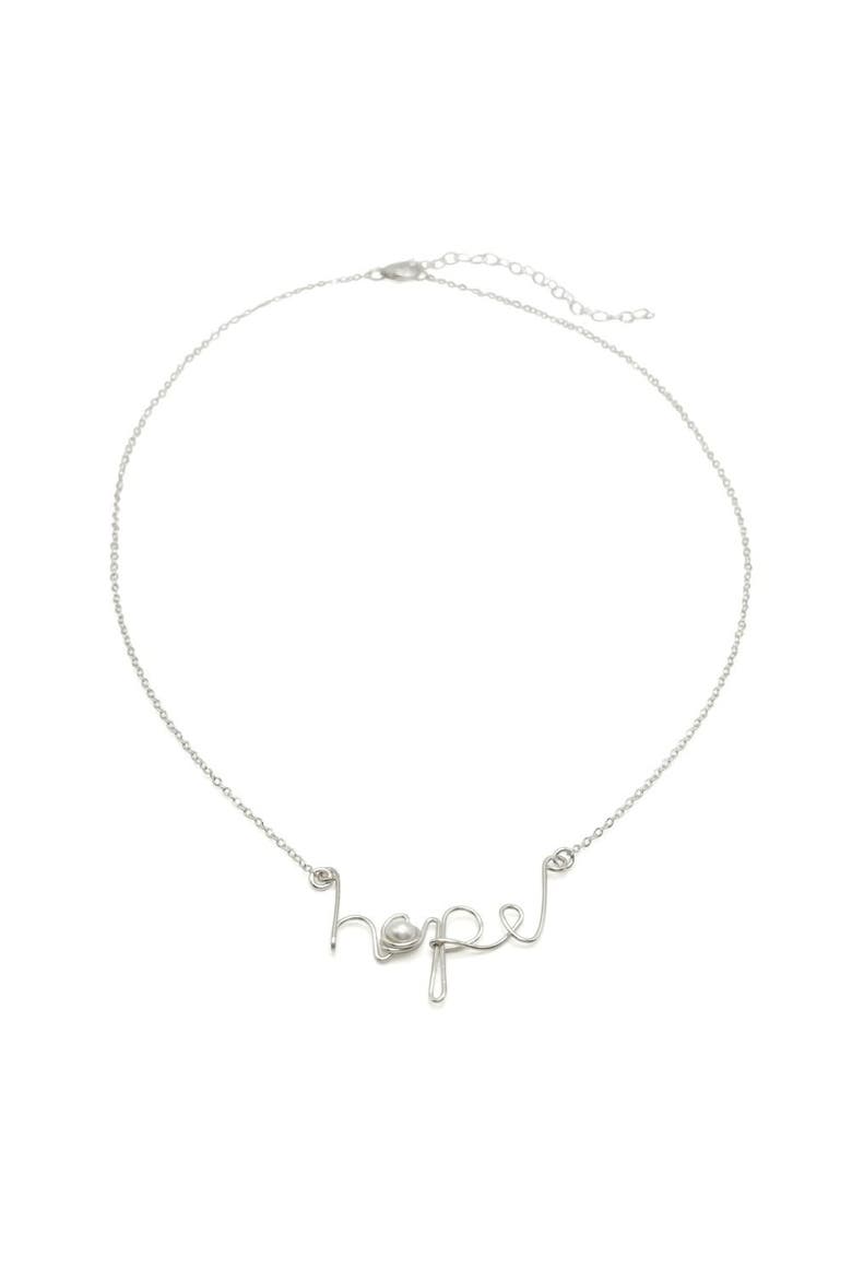 Hope Sterling Silver Necklace, Main, color, Silver
