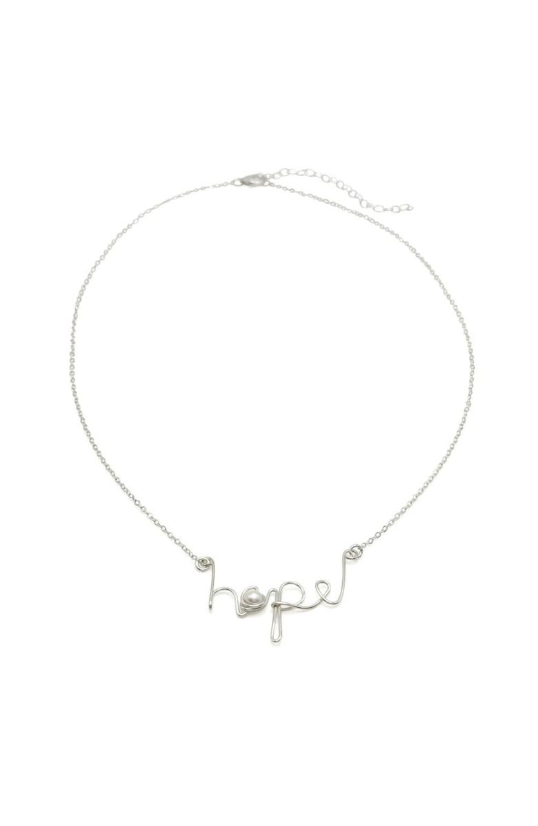 Alegria Accessories Hope Sterling Silver Necklace, Main, color, Silver