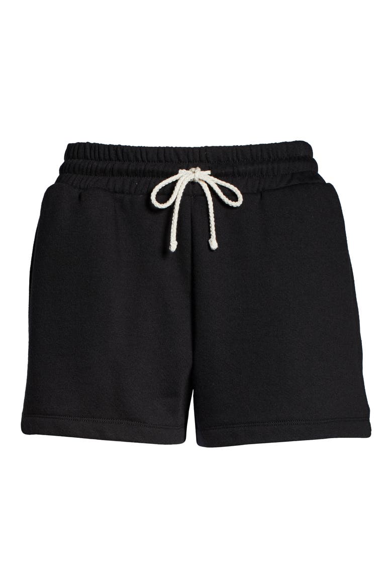 Cali Fleece Shorts, Alternate, color, BLACK