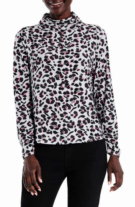 NIC+ZOE Cheetah Pop Turtleneck Top