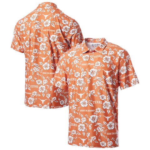 Men's Reyn Spooner  Burnt Orange Texas Longhorns Pua Performance Polo