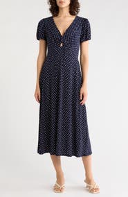 WEST K Short Sleeve Keyhole Dress