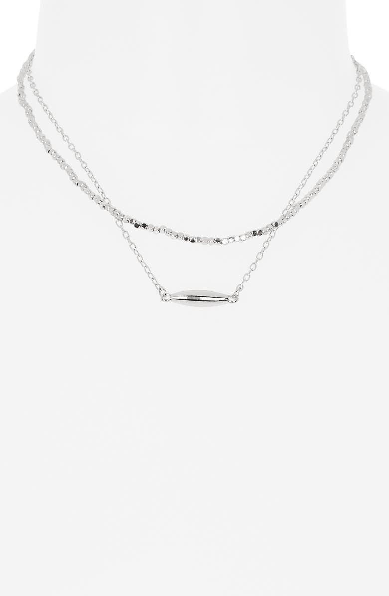 NORDSTROM RACK 2-Pack Chain Necklace, Alternate, color, Silver