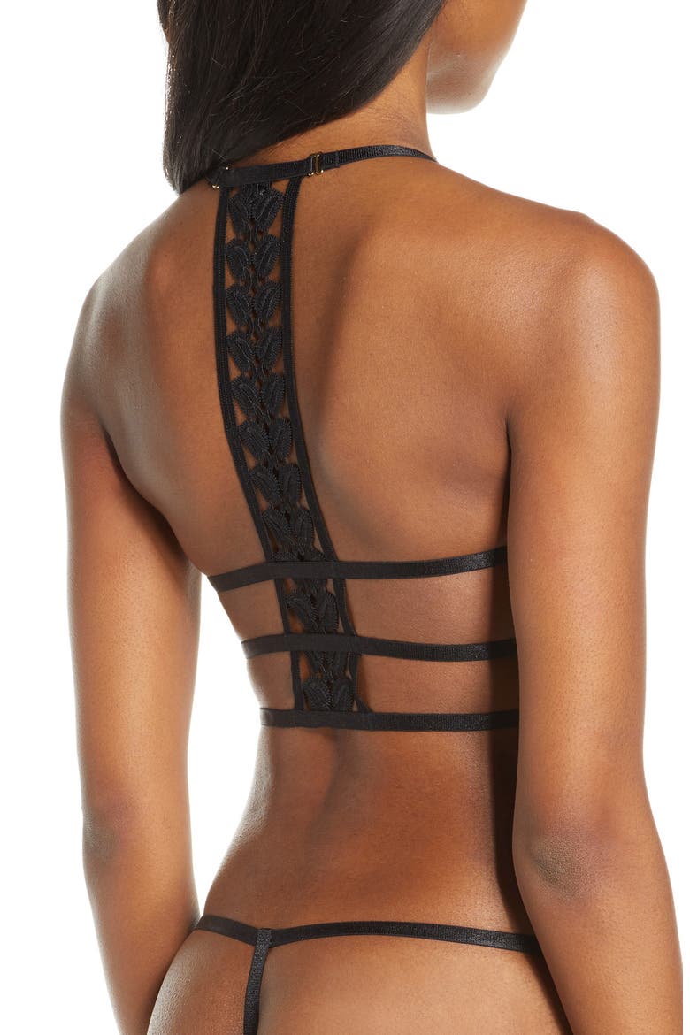Alix Open Cup Bra, Alternate, color, BLACK