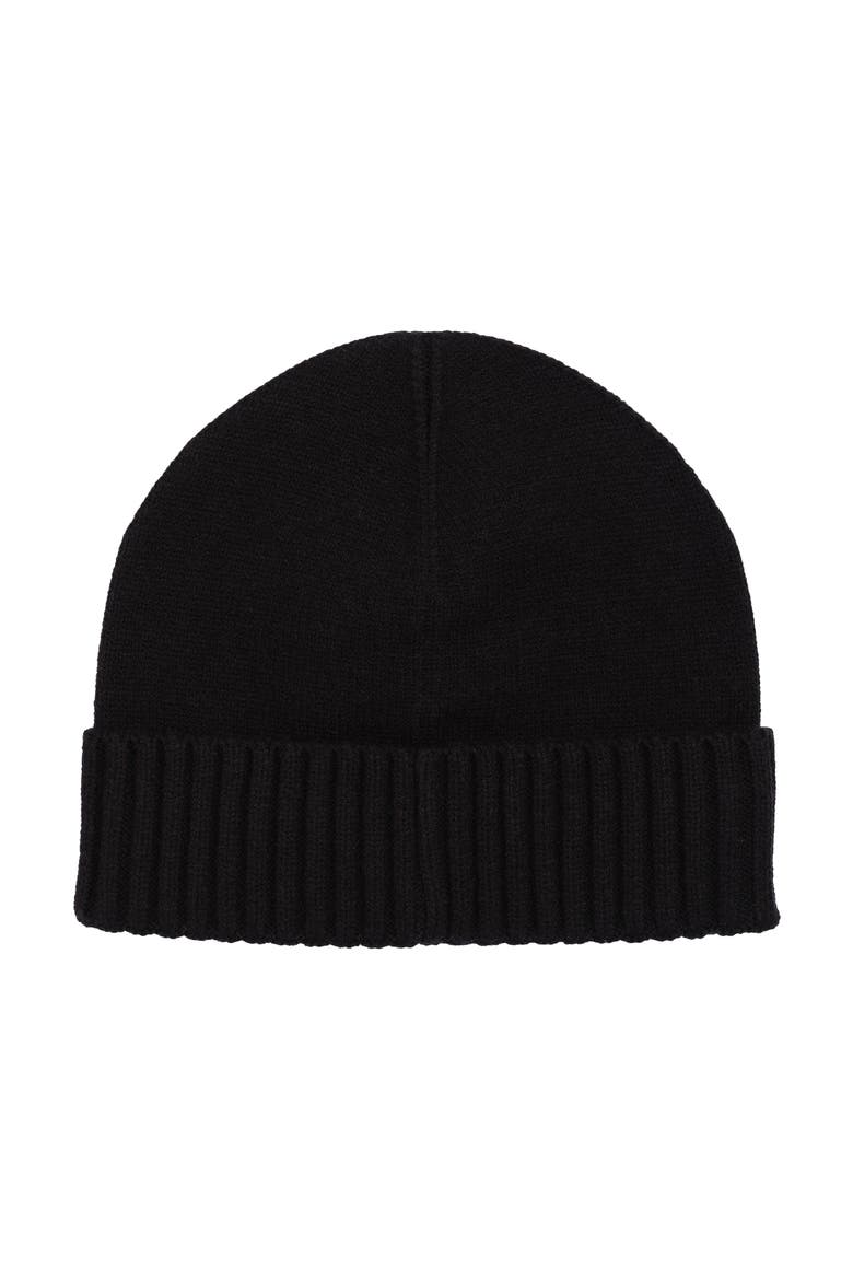 two button knit beanie, Alternate, color, Black