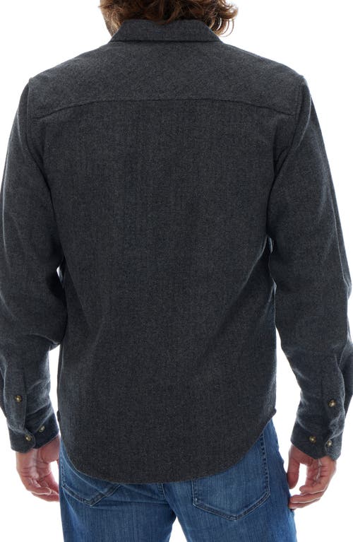 Px Herringbone Stripe Shacket In Black