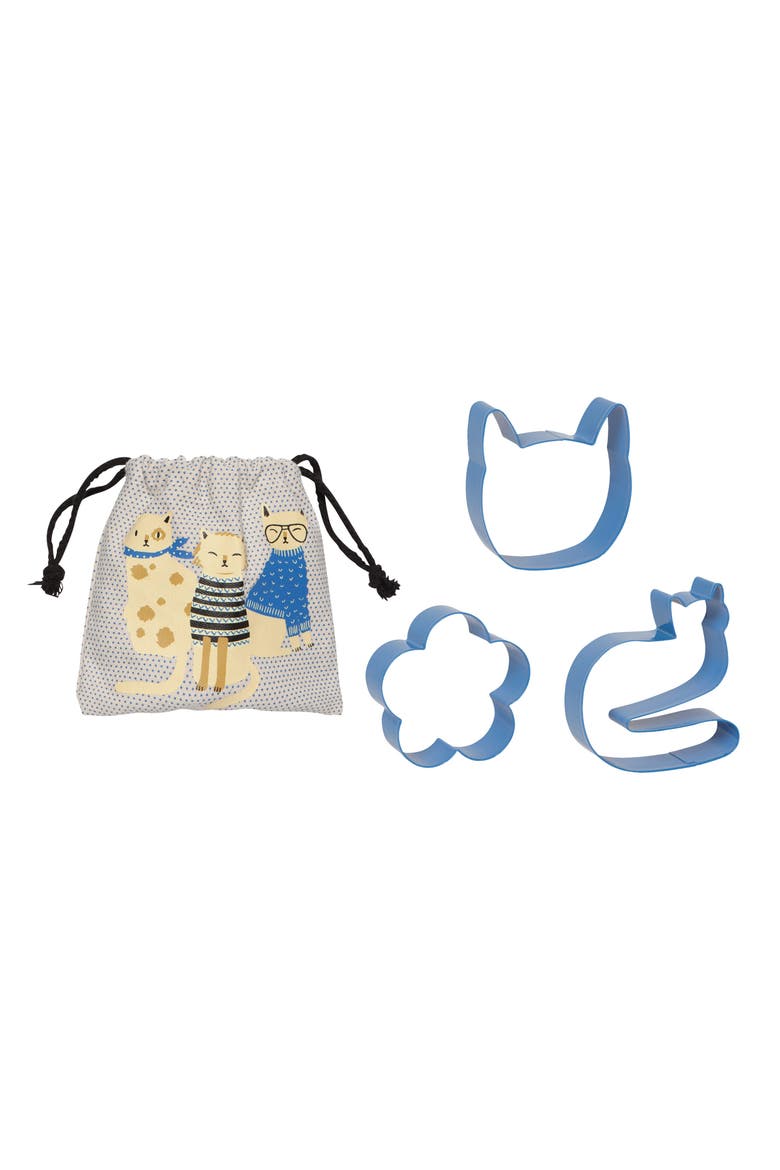 Feline Fine 3-Piece Cookie Cutter Set, Main, color, FELINE FINE