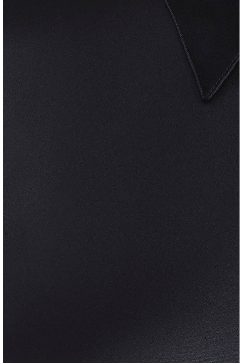 French Cuff Silk Button-Up Blouse, Alternate, color, BLACK