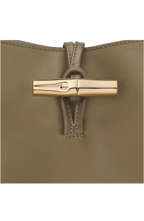 Longchamp Bamboo Clasp Leather Shoulder Bag In Green