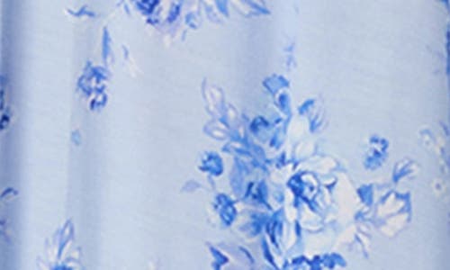 Shop Eileen West Floral Cap Sleeve Jersey Nightgown In Blue Print