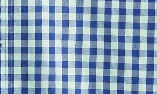 Johnston & Murphy Xc4® Two-tone Gingham Performance Button-down Shirt In Mint/navy