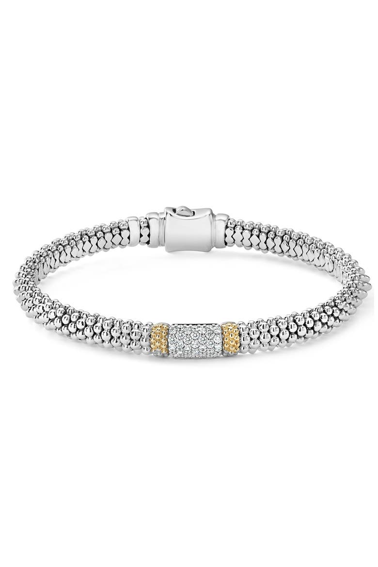 Caviar Lux Diamond Caviar Bracelet, Main, color, 0.35 PAVE SS