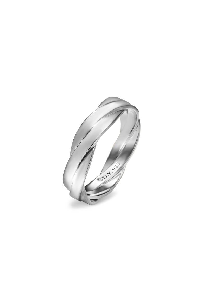 Helios™ Twisted Sterling Silver Band Ring in Sterling Silver, Alternate, color, SILVER
