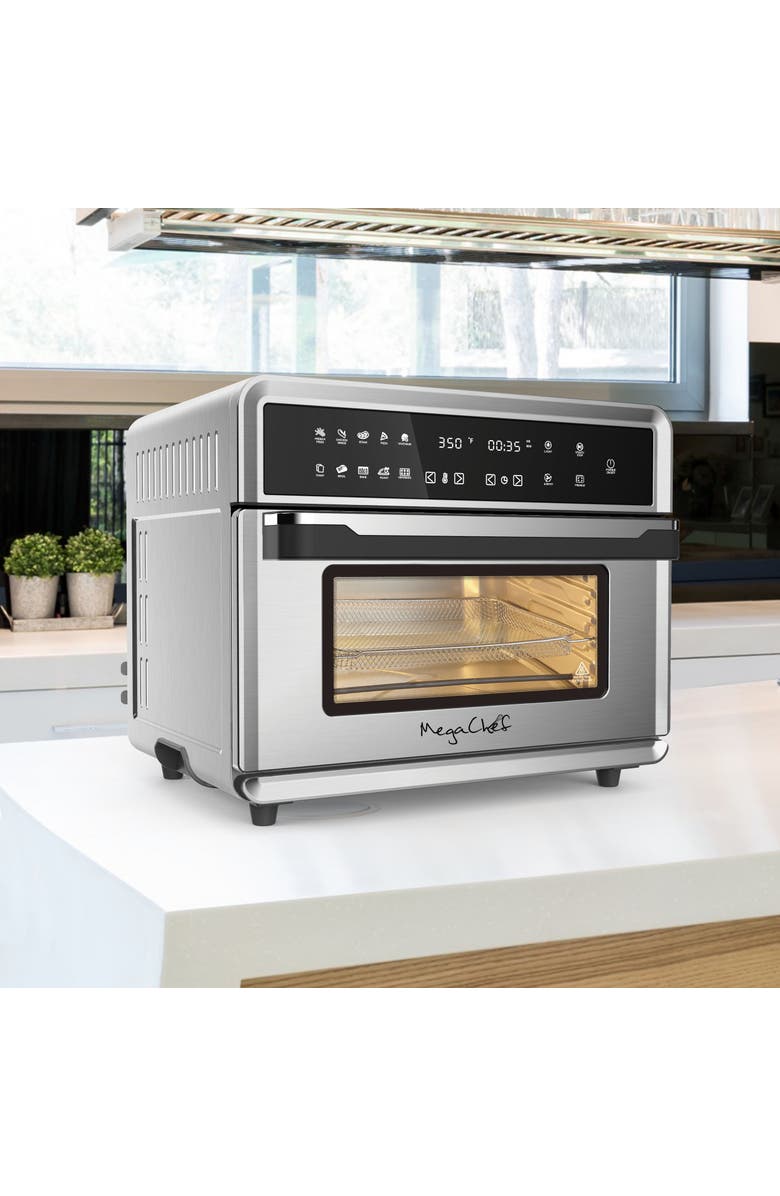 Megachef 10 in 1 Electronic Multifunction 360 Degree Hot Air Technology Countertop Oven, Alternate, color, Grey