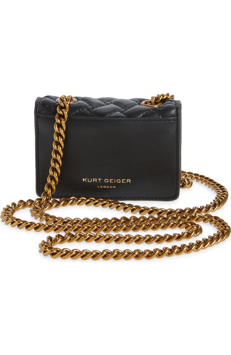 Kurt Geiger London Micro Kensington Quilted Leather Crossbody Bag, Alternate, color,