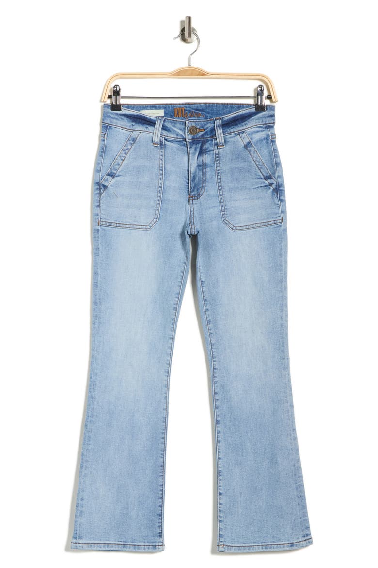 Nikki Mid Rise Ankle Flare Jeans, Alternate, color, LOTUS