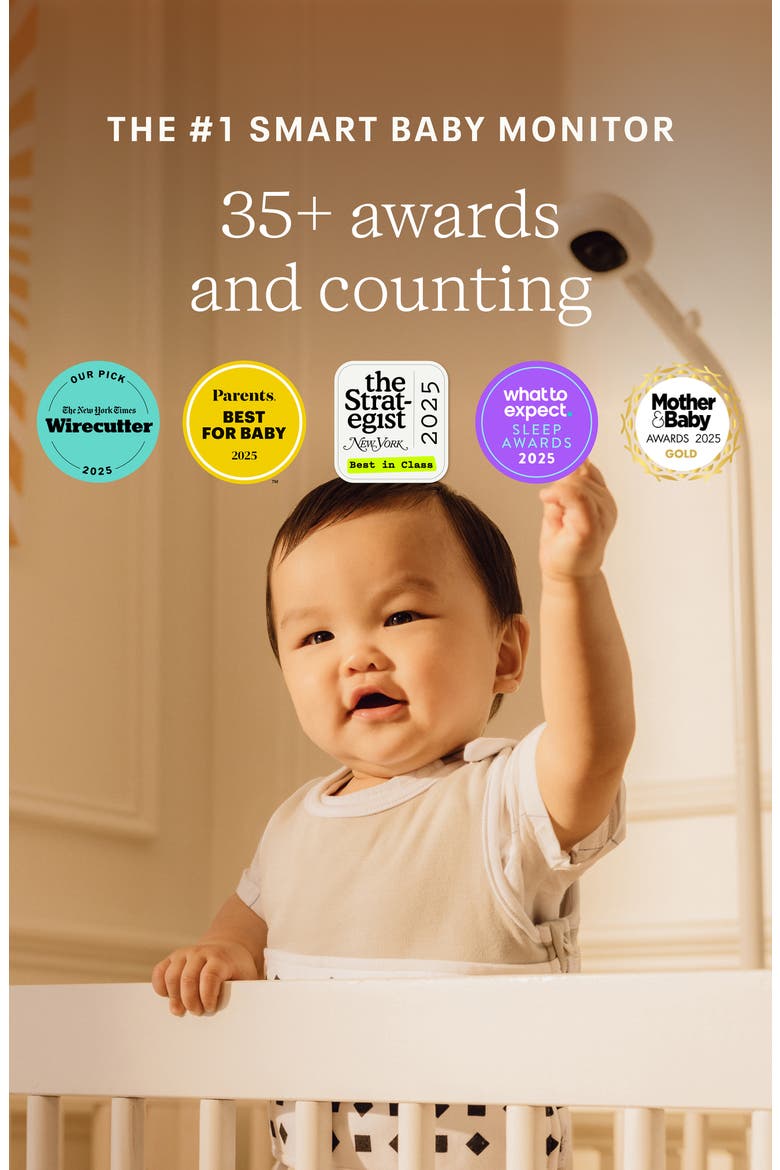 Pro Smart Baby Monitor & Floor Stand, Alternate, color, WHITE