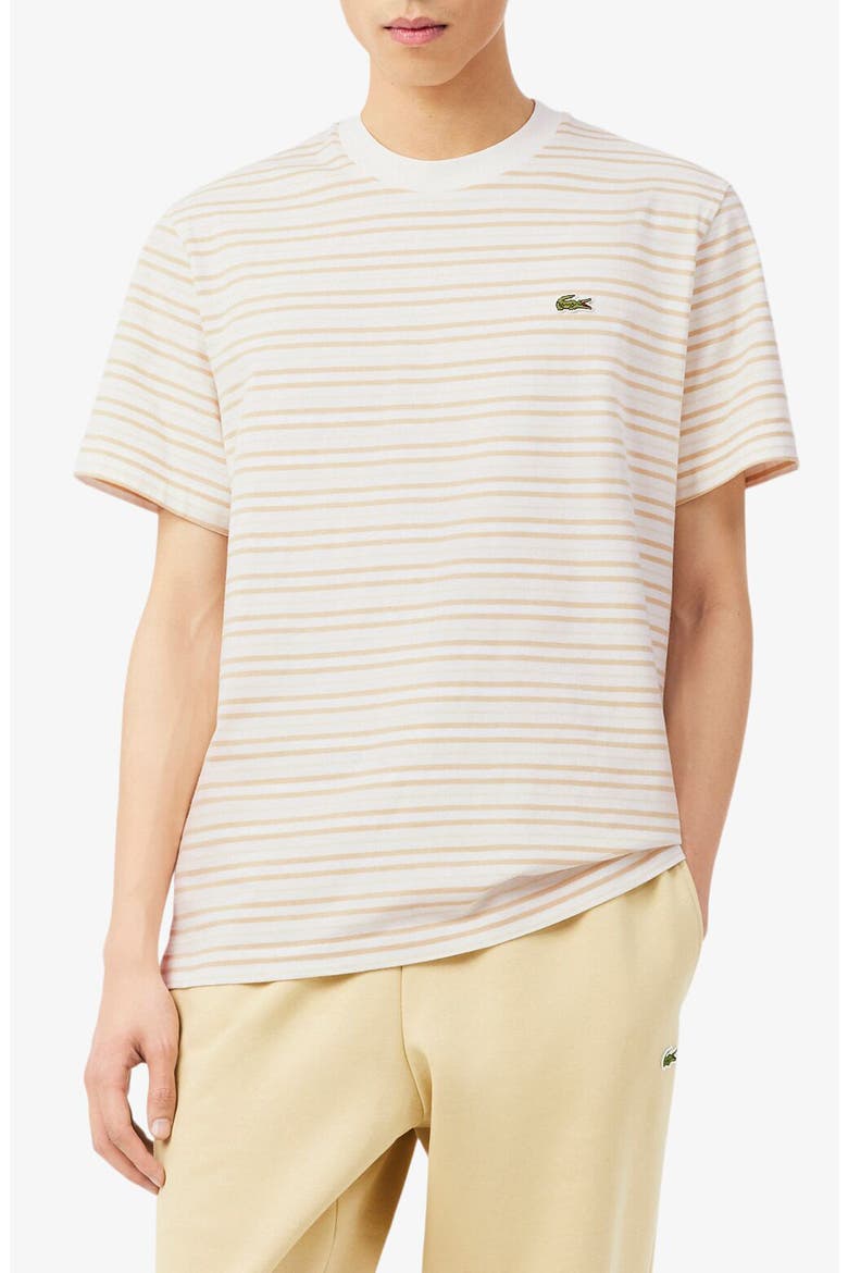 Essentials Stripe Cotton T-Shirt, Main, color, MILLET/ FLOUR