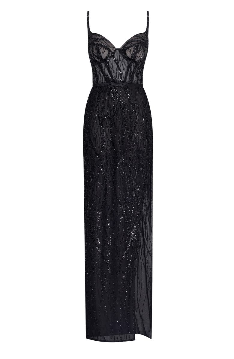 Milla Astonishing Sequined Maxi Gown On Spaghetti Straps, Main, color, 
