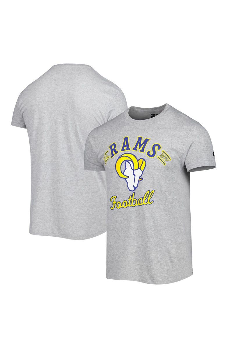 STARTER Men's Starter Heathered Gray Los Angeles Rams Prime Time T-Shirt, Main, color, Gray
