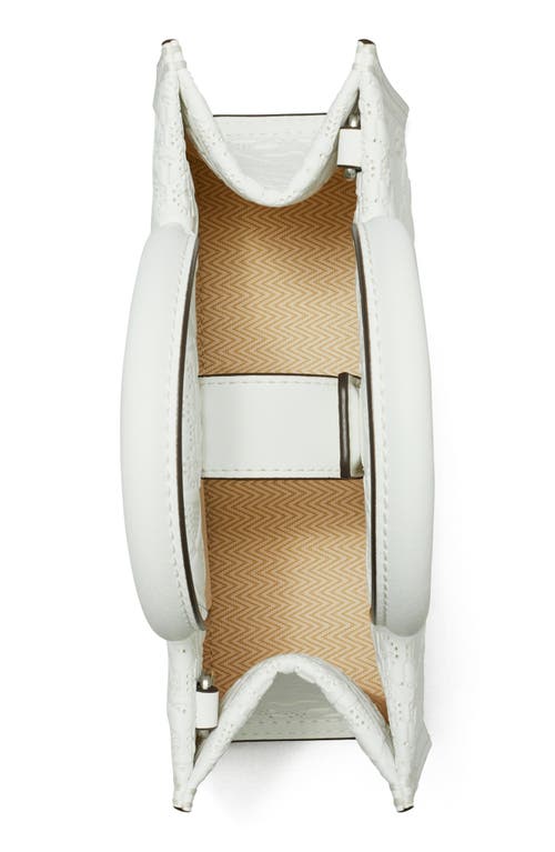 Tory Burch Mini Ella Peforated Bio Tote In Blanc