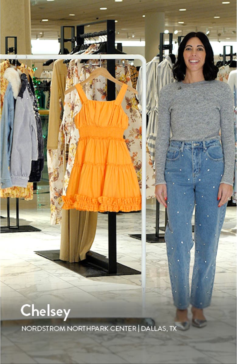 Kids' Ruffle Smocked Waist Fit & Flare Dress, sales video thumbnail