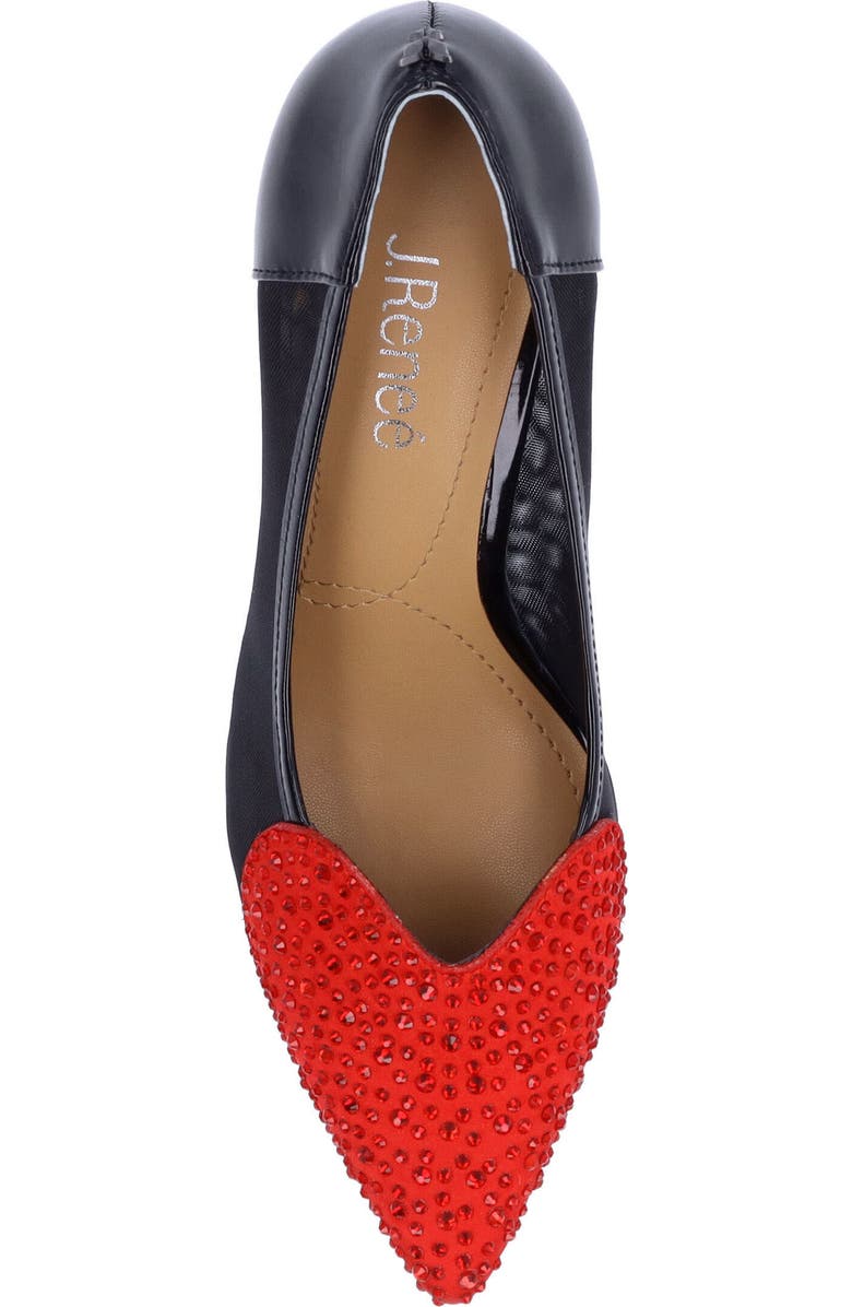 J. Reneé Coopid Pointed Toe Pump, Alternate, color, Black/ Red