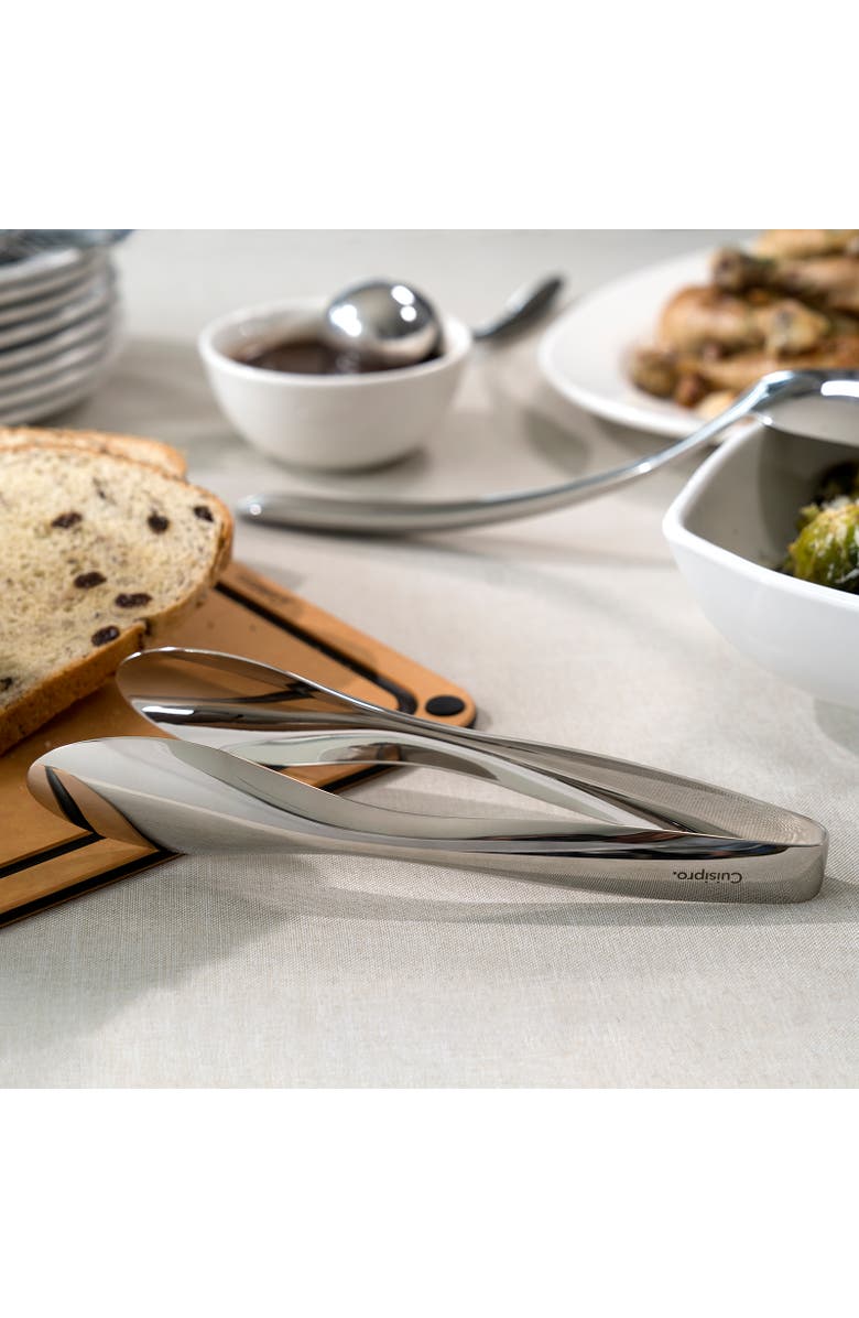 CUISIPRO 9 Inch Tempo Tongs, Stainless Steel, Alternate, color, Silver