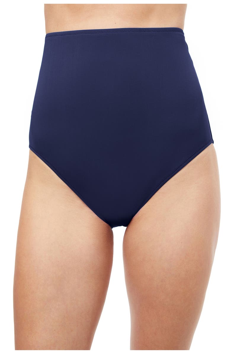 Profile by Gottex Tutti Frutti Ultra High Waist Swim Bottom, Main, color, Navy