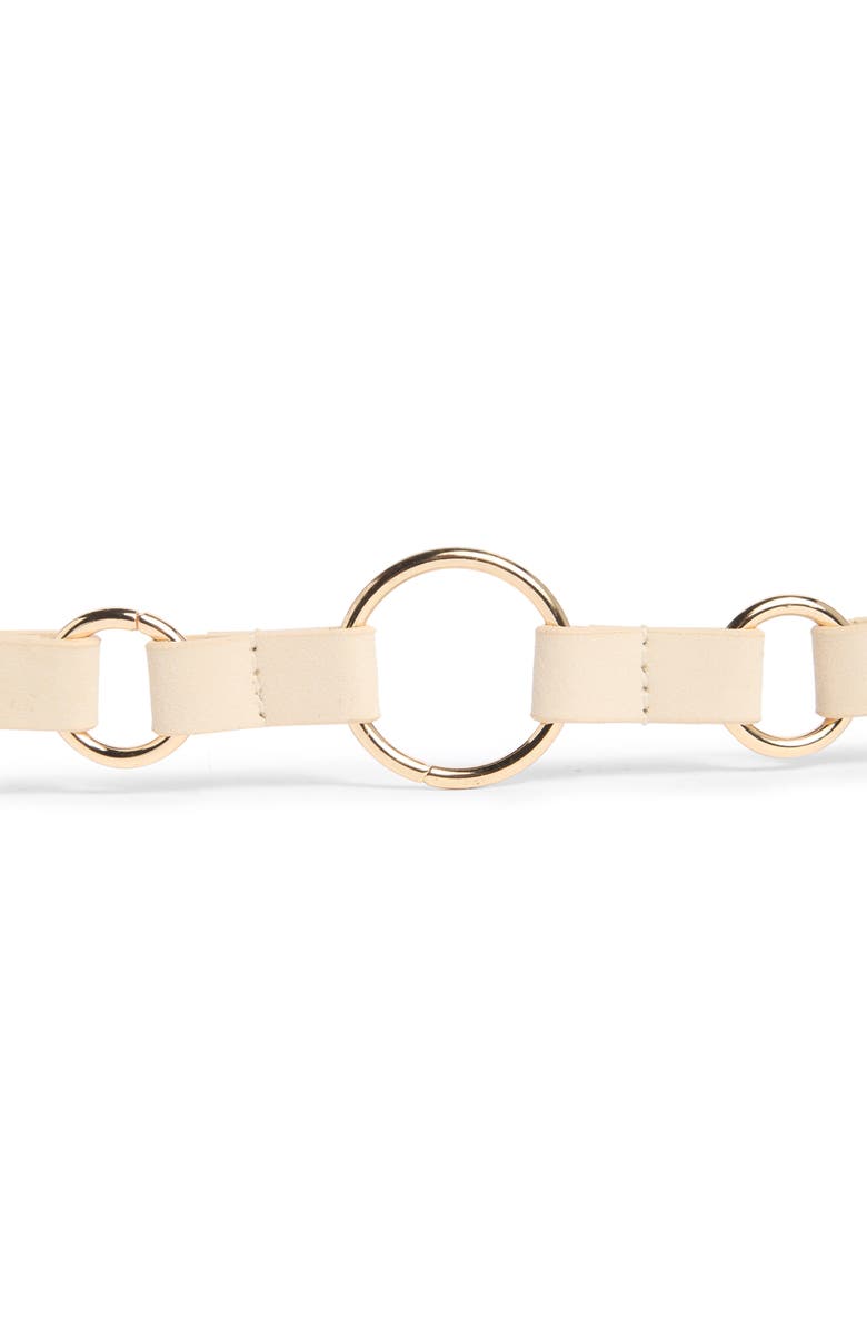 Vince Camuto Round Ring Chain Belt, Alternate, color, Parchment