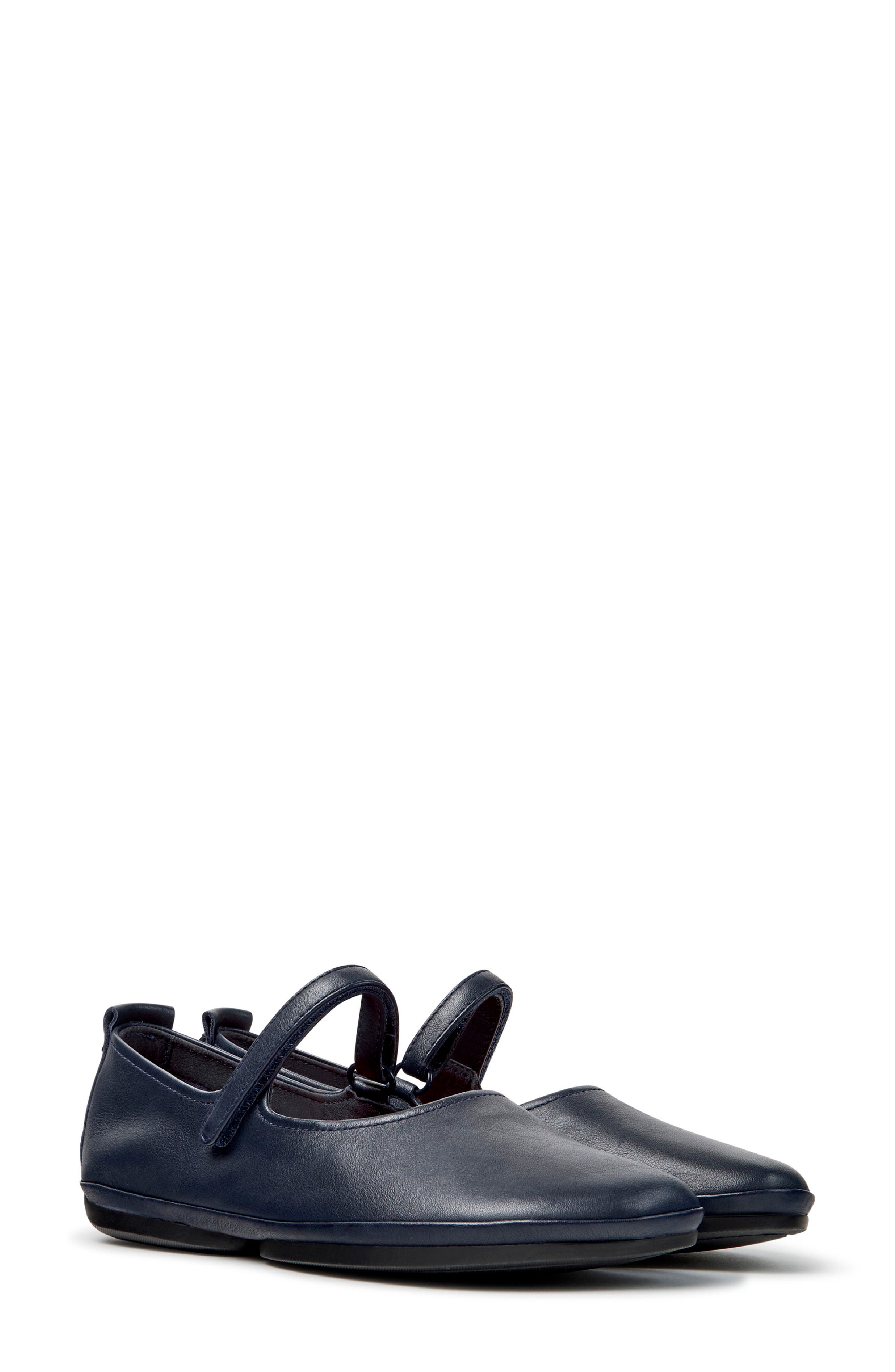 Right Nina Mary Jane Flat, Main, color, DARK BLUE