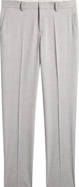 BOSS Genius Slim Fit Flat Front Wool Blend Dress Pants
