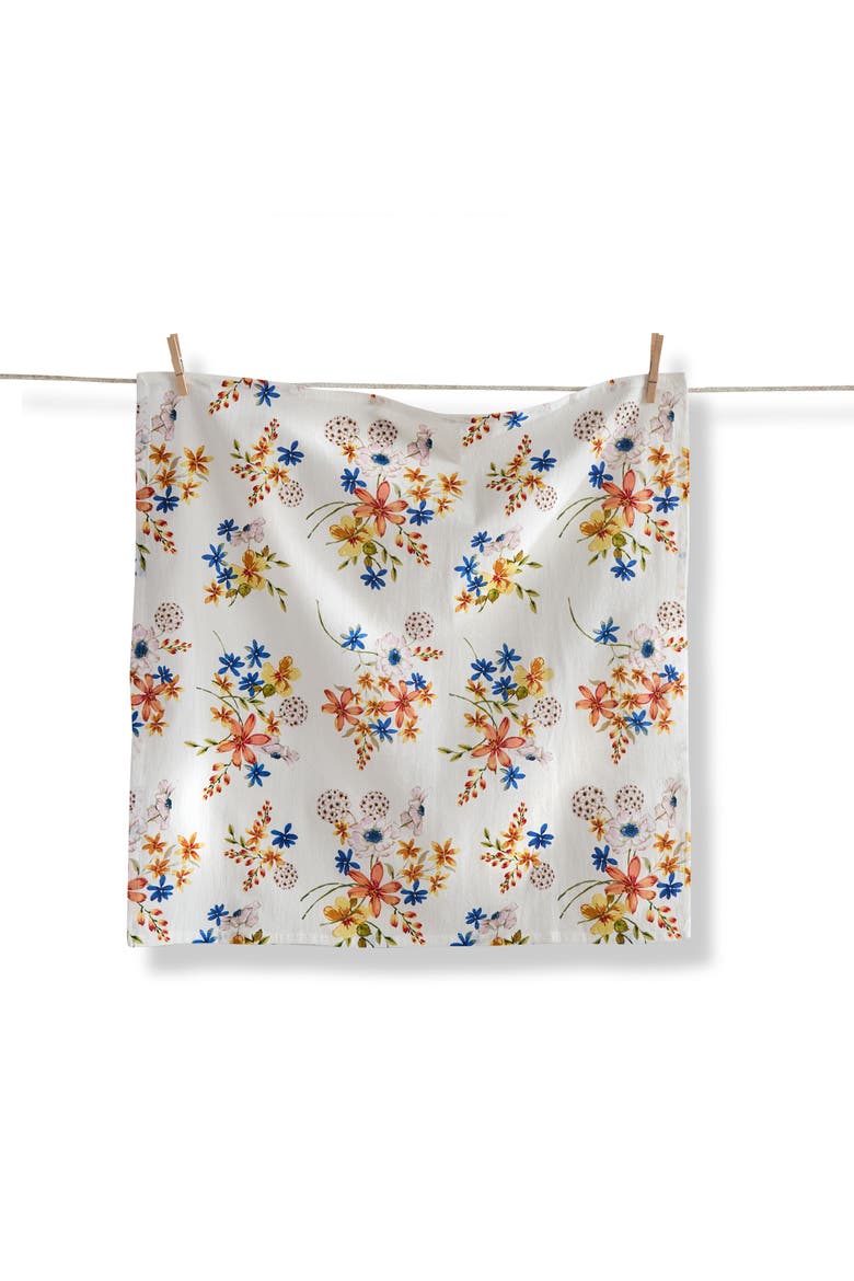 Artisona Floret Multi Cotton Dishtowel 27x27 in, Main, color, Multicolored