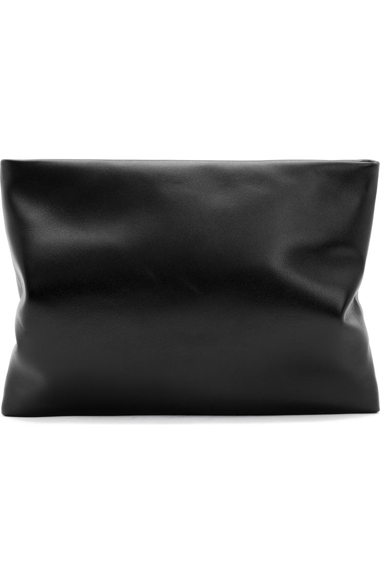 AllSaints Bettina Leather Clutch, Main, color,