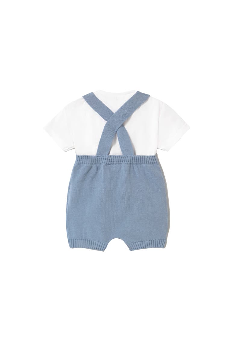 Knitted Romper with Straps, Alternate, color, Blue