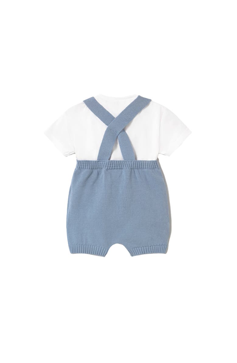 Mayoral Knitted Romper with Straps, Alternate, color, Blue
